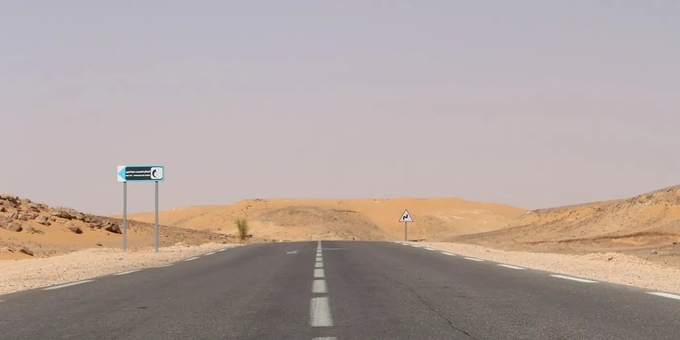 Route du désert algérien
